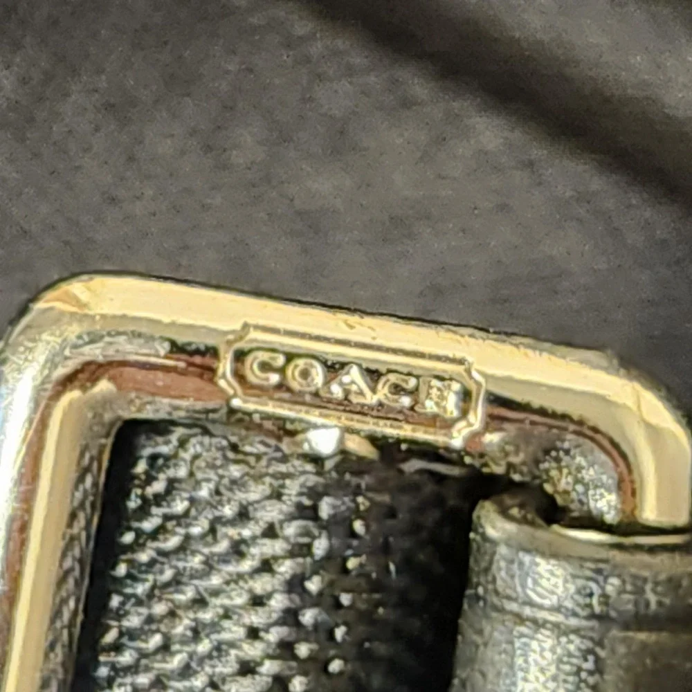 Coach Mens Messenger Bag Black‎ Leather Embossed Op Art Crossbody 70475